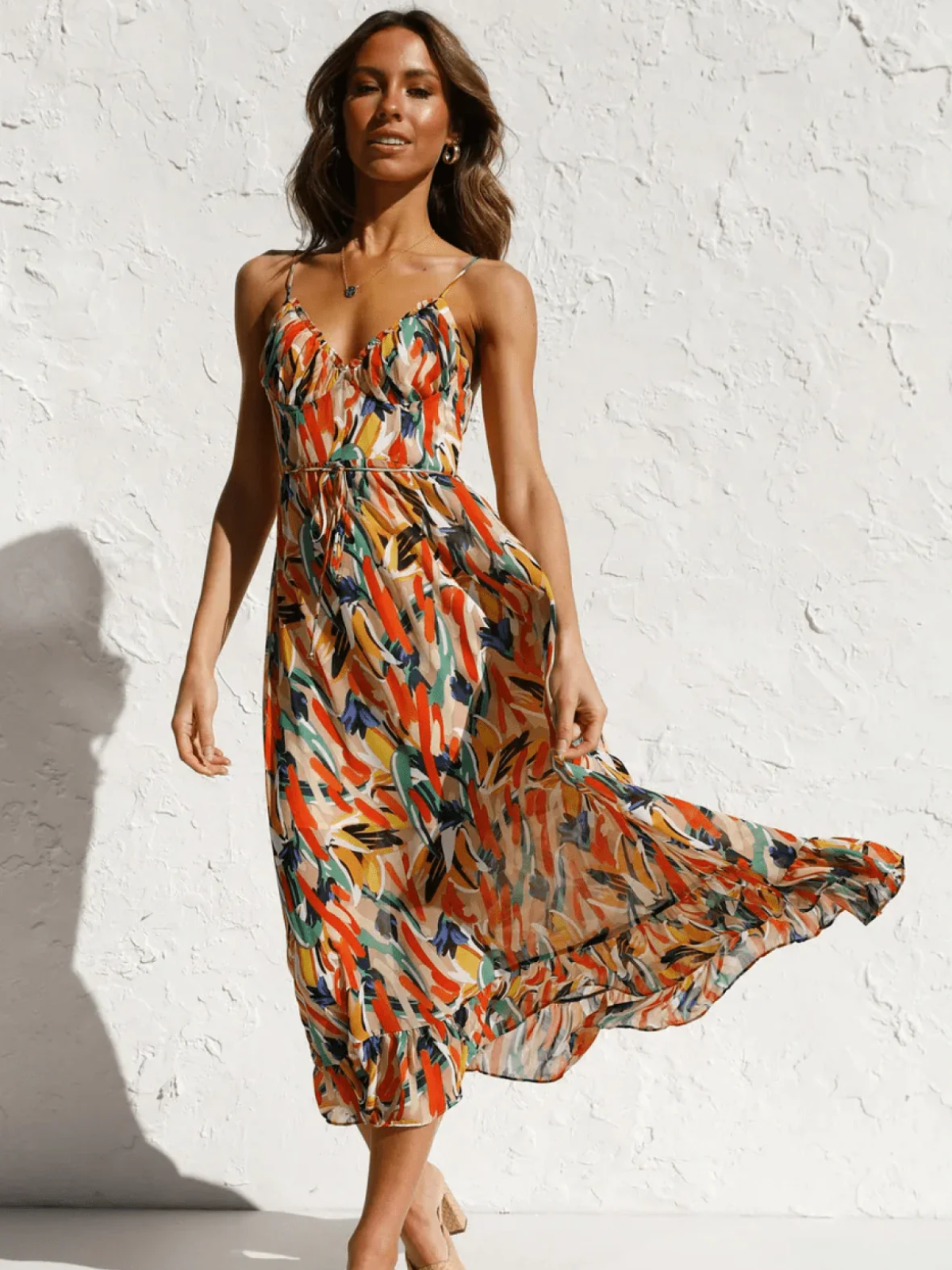 Jada | Vestido midi de colores