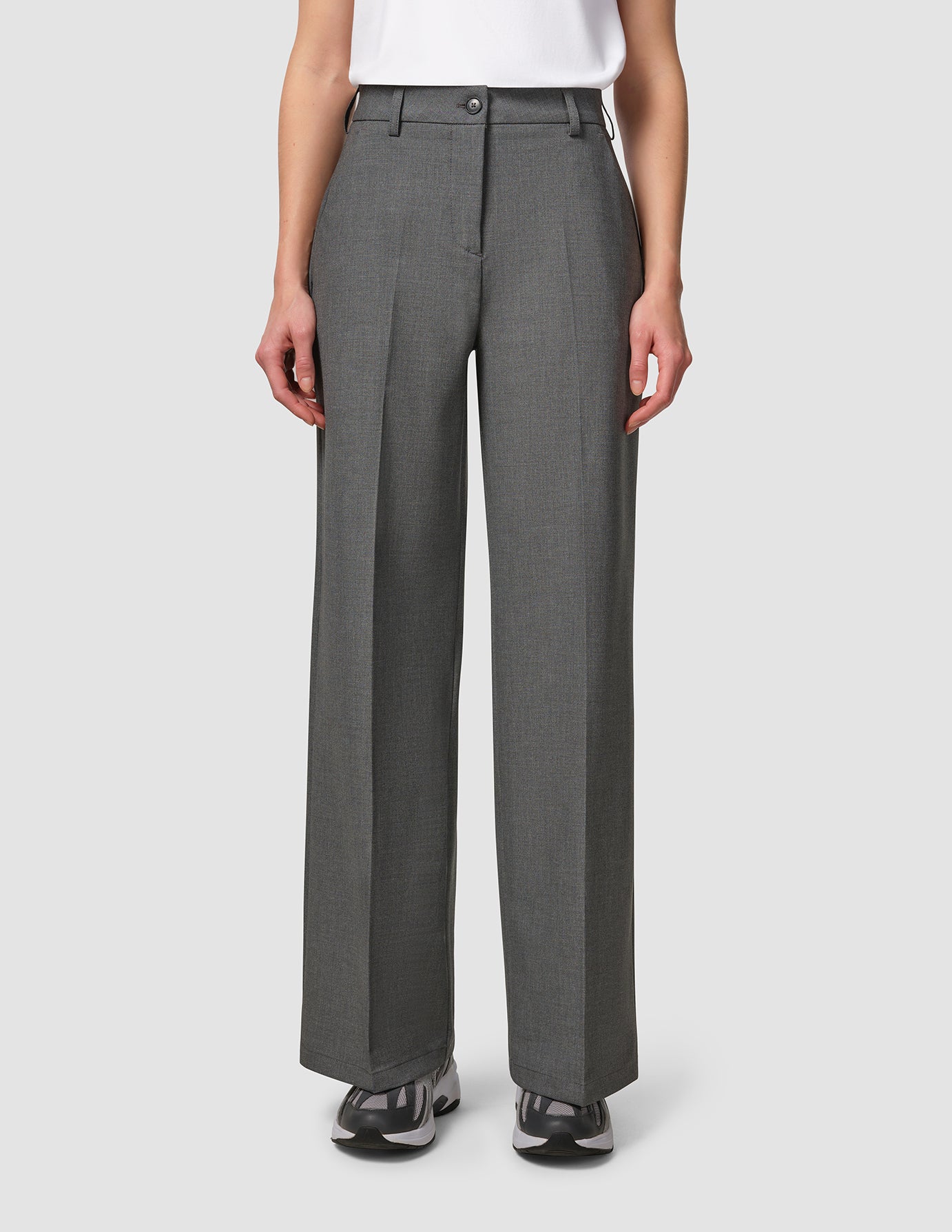 Pantalones Essential | corte ancho, gris oscuro