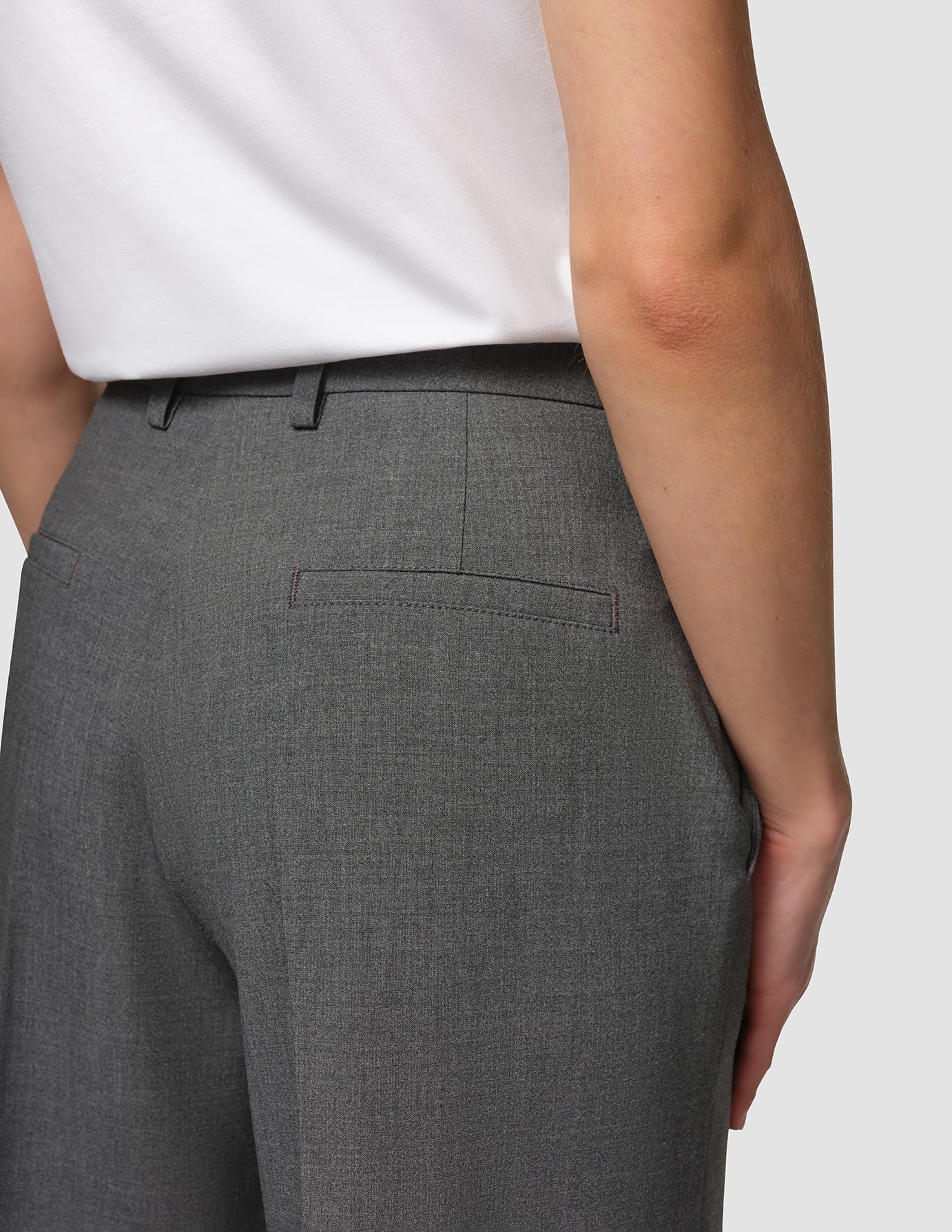 Pantalones Essential | corte ancho, gris oscuro
