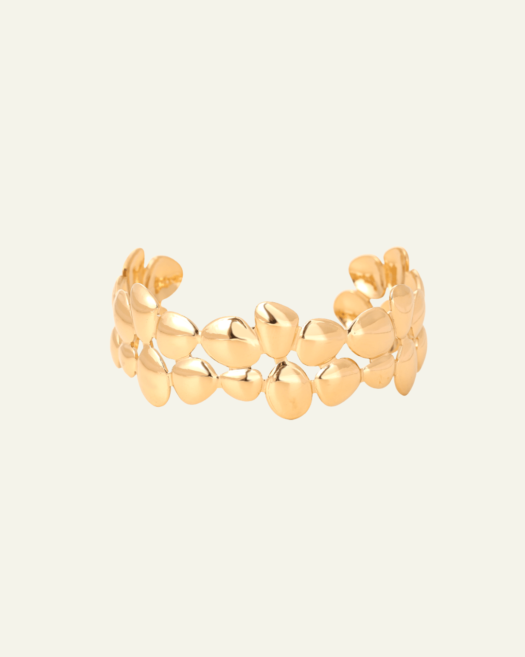 Pulsera ajustable – acero inoxidable, oro, pedrería