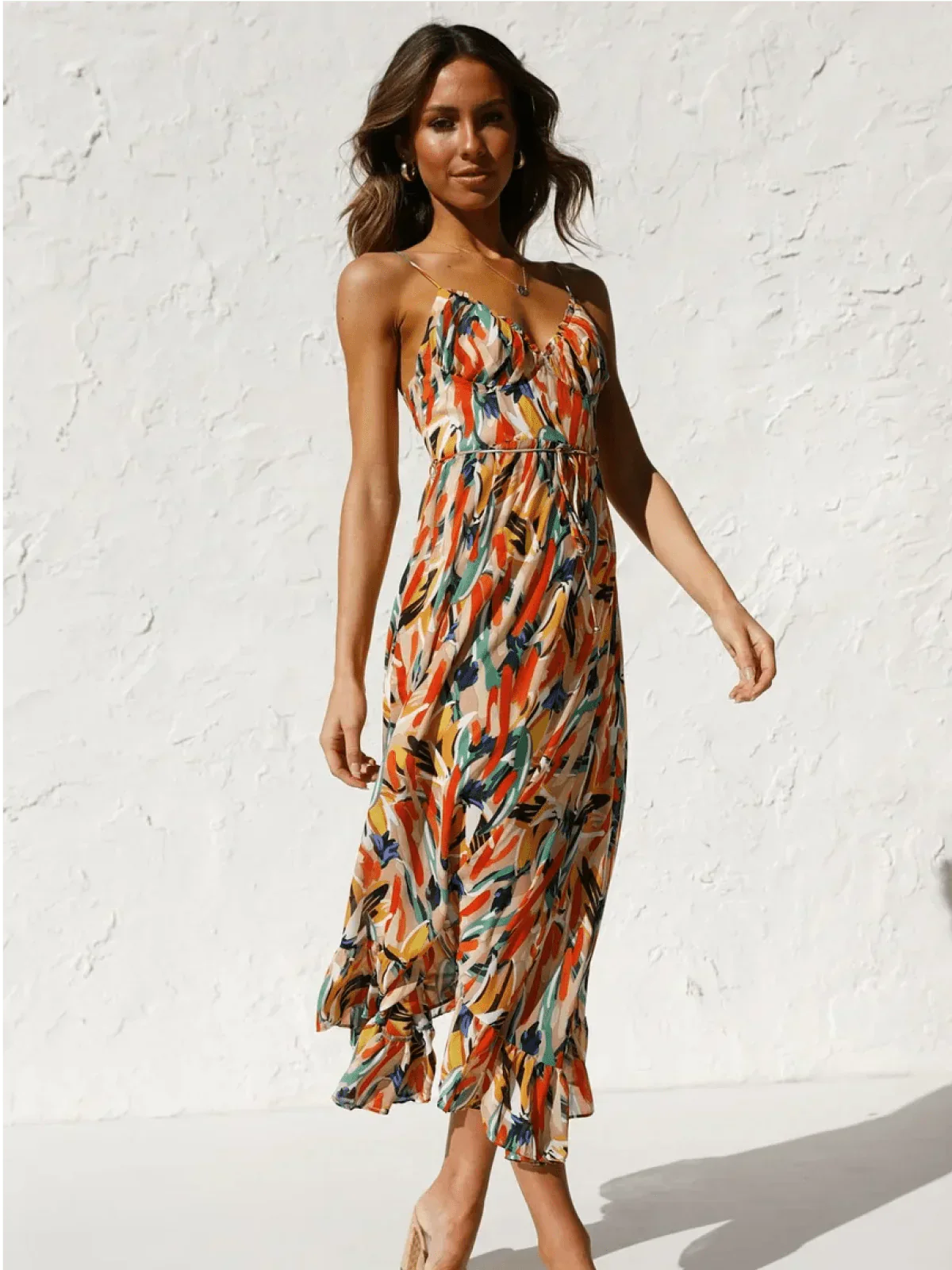 Jada | Vestido midi de colores