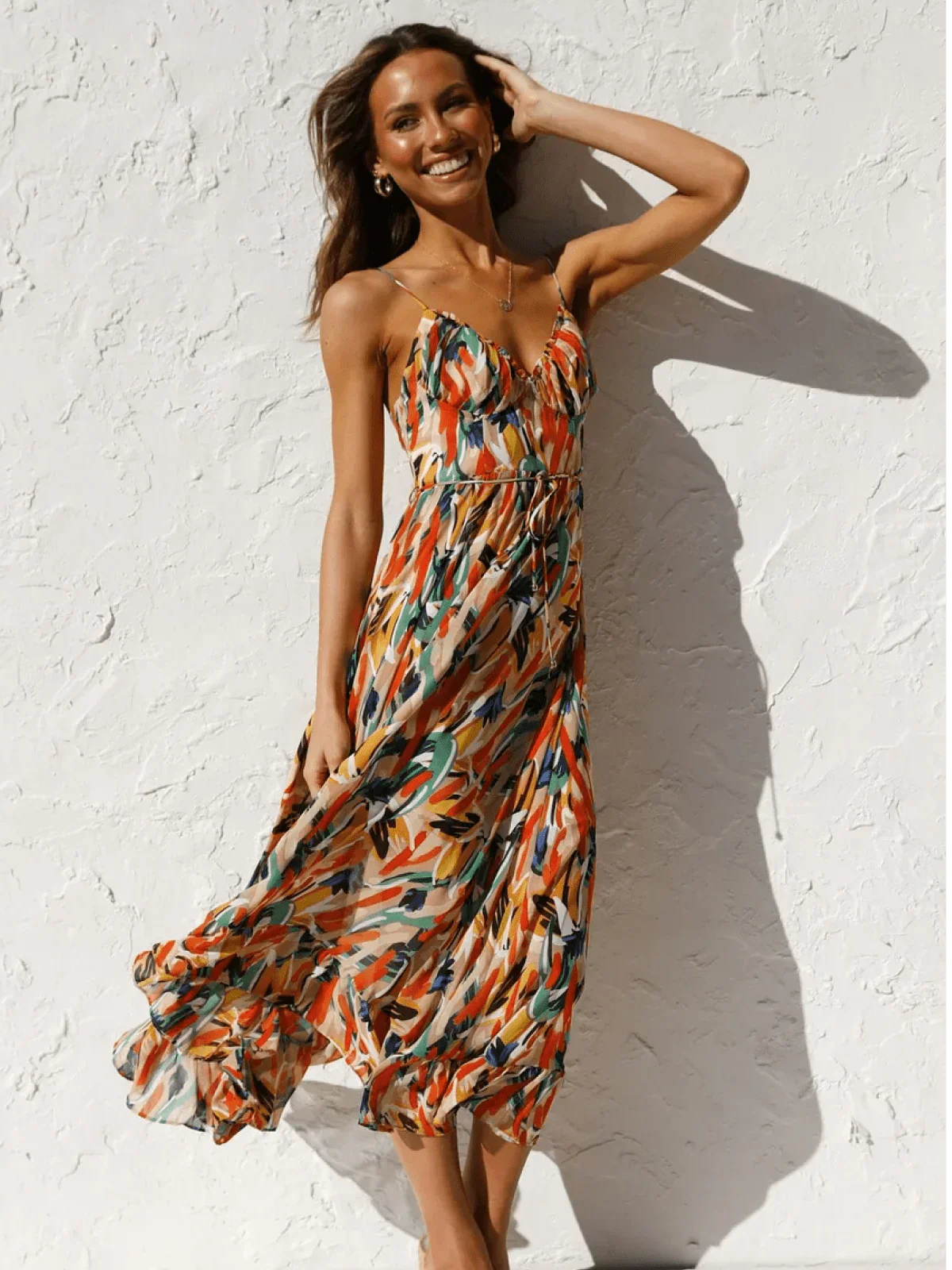 Jada | Vestido midi de colores