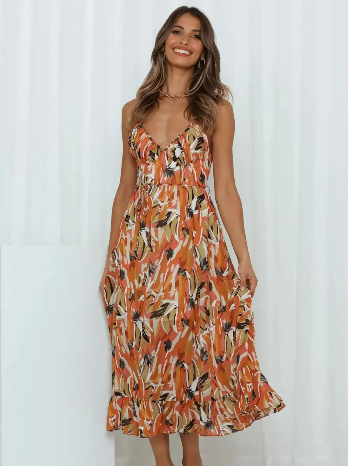 Jada | Vestido midi de colores