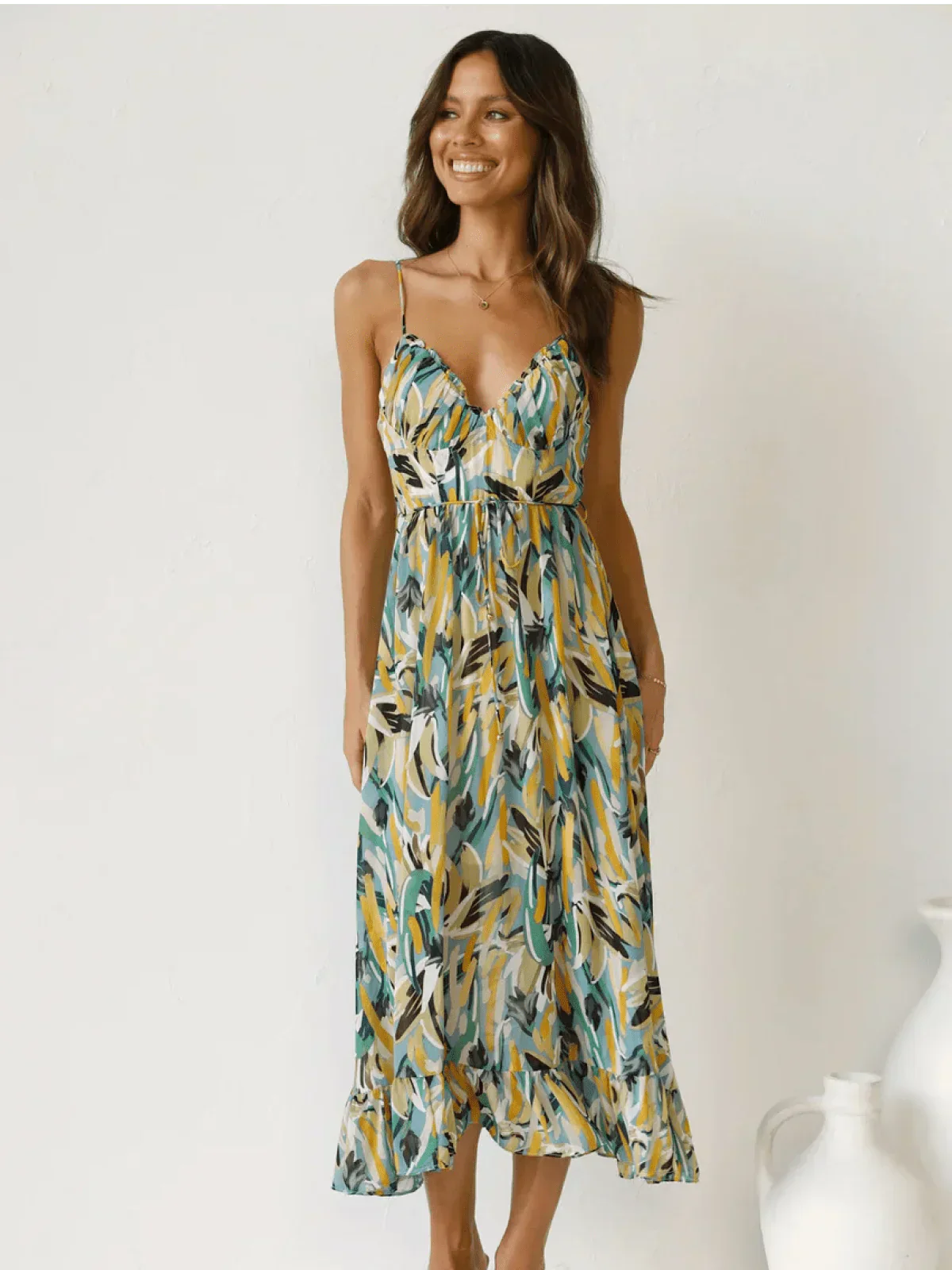 Jada | Vestido midi de colores