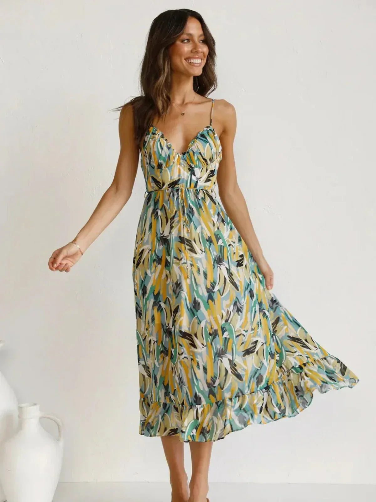 Jada | Vestido midi de colores