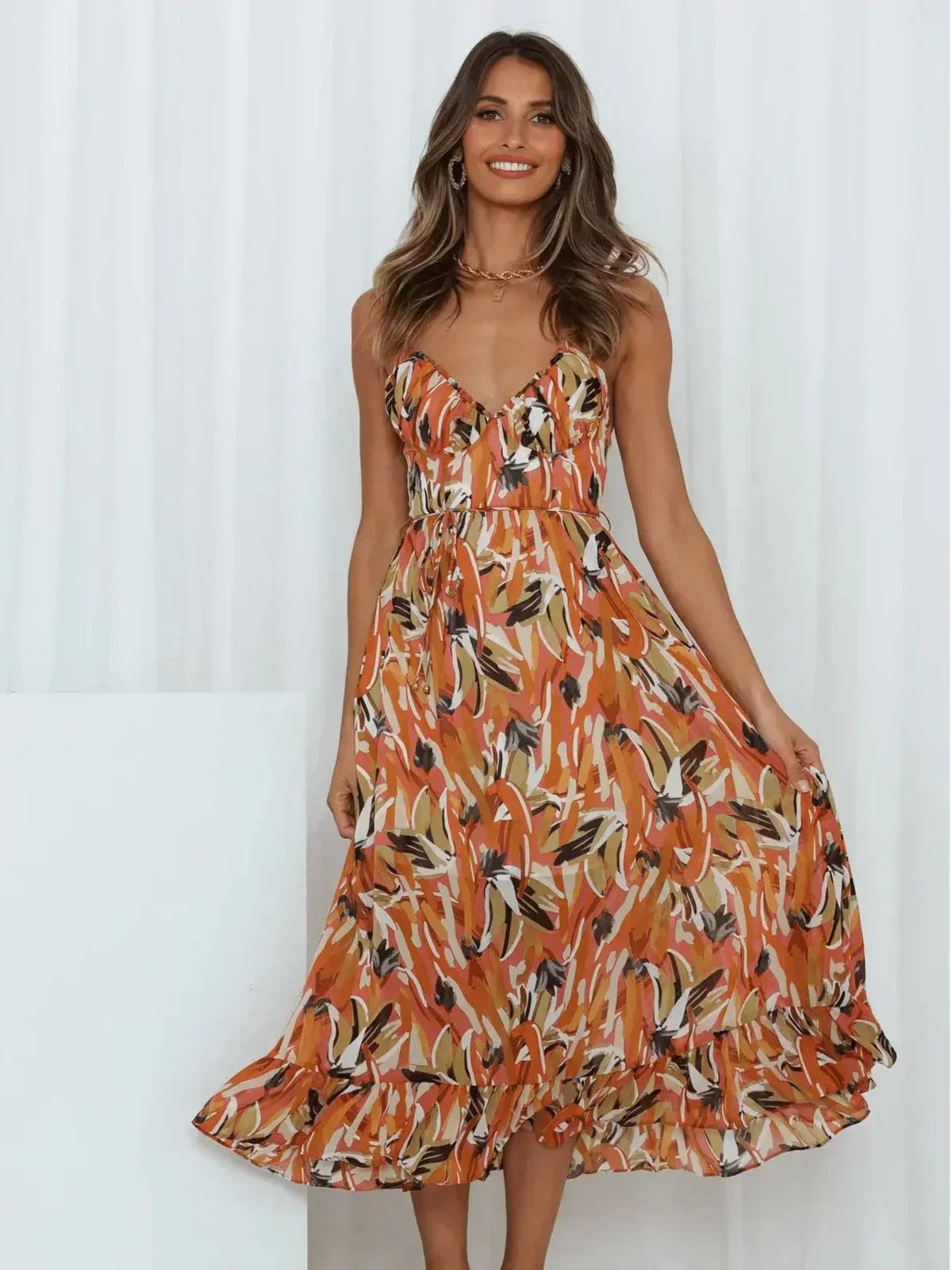 Jada | Vestido midi de colores