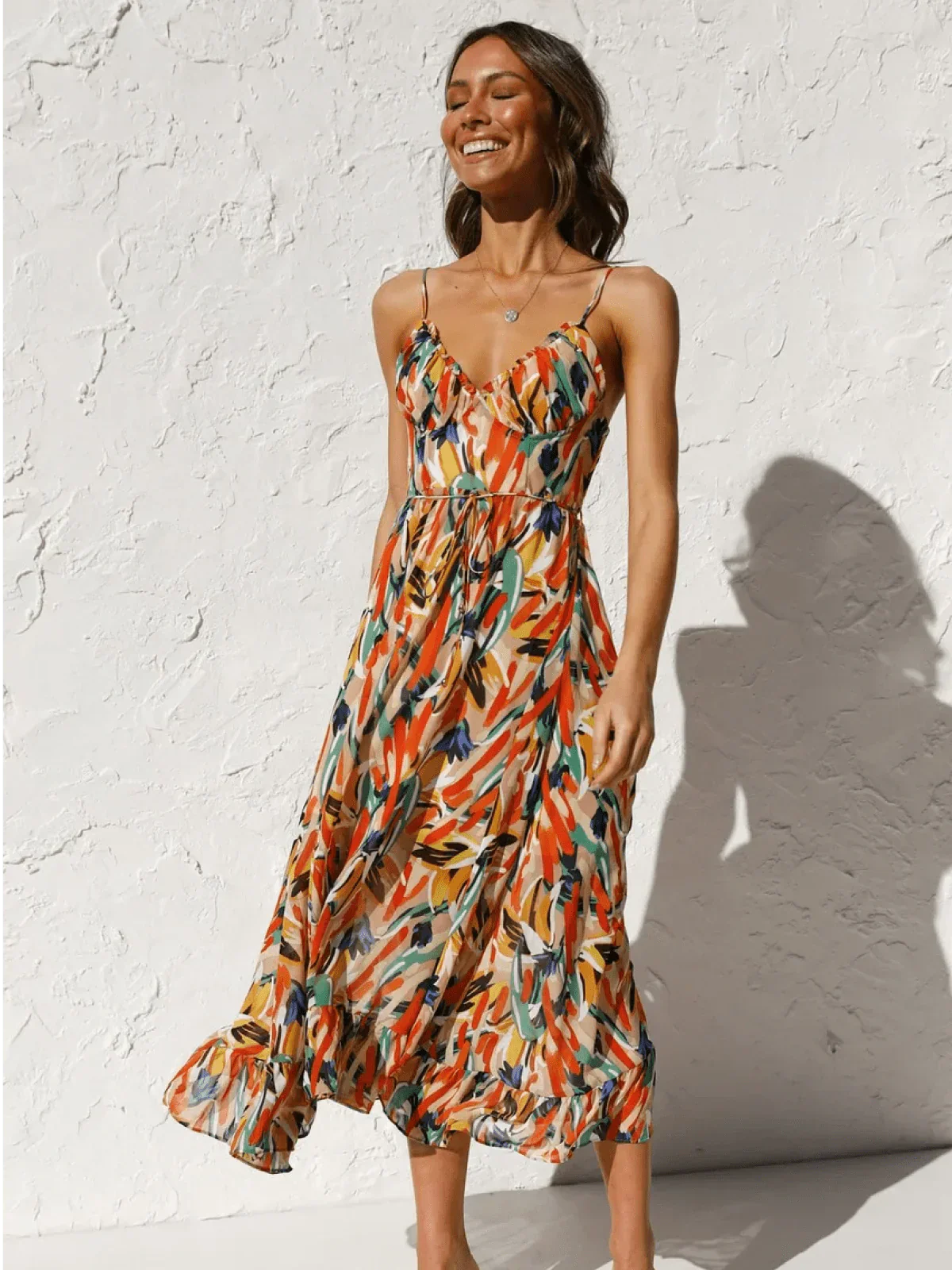 Jada | Vestido midi de colores