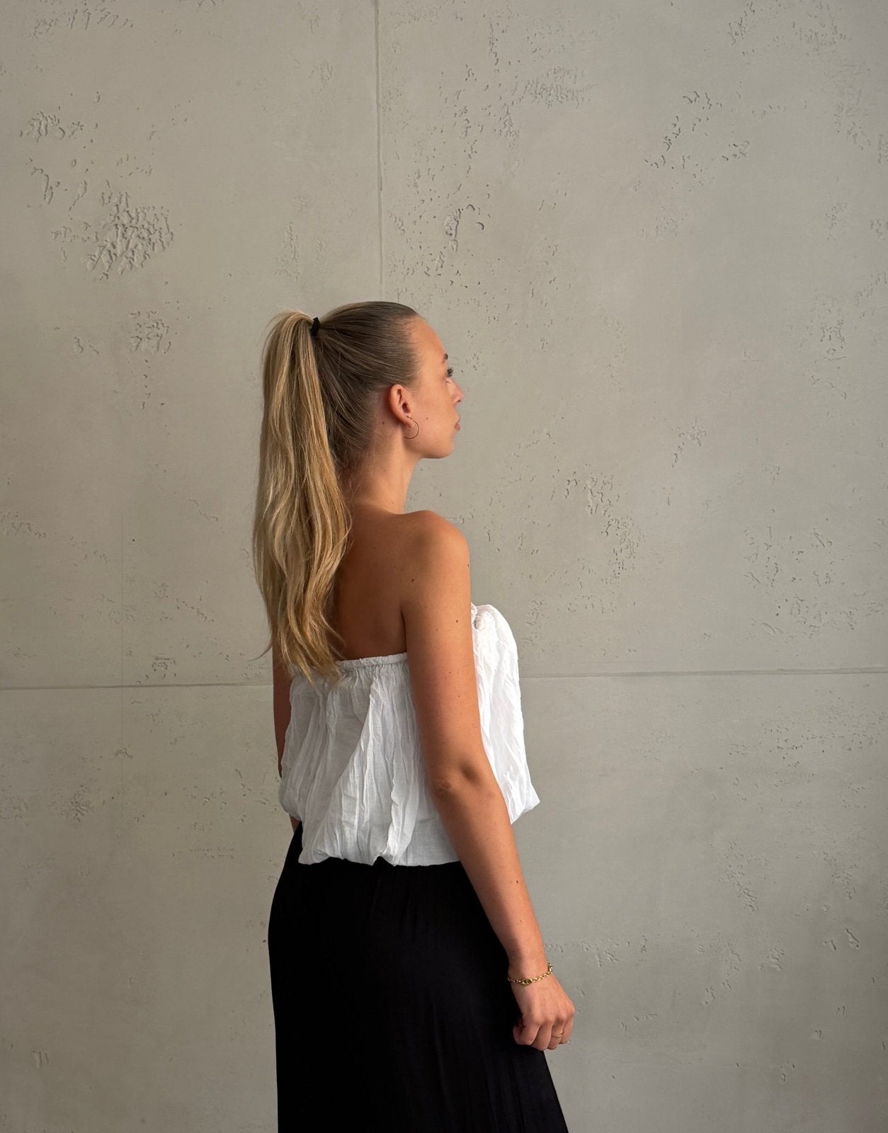 Top bandeau sin tirantes con elástico ancho