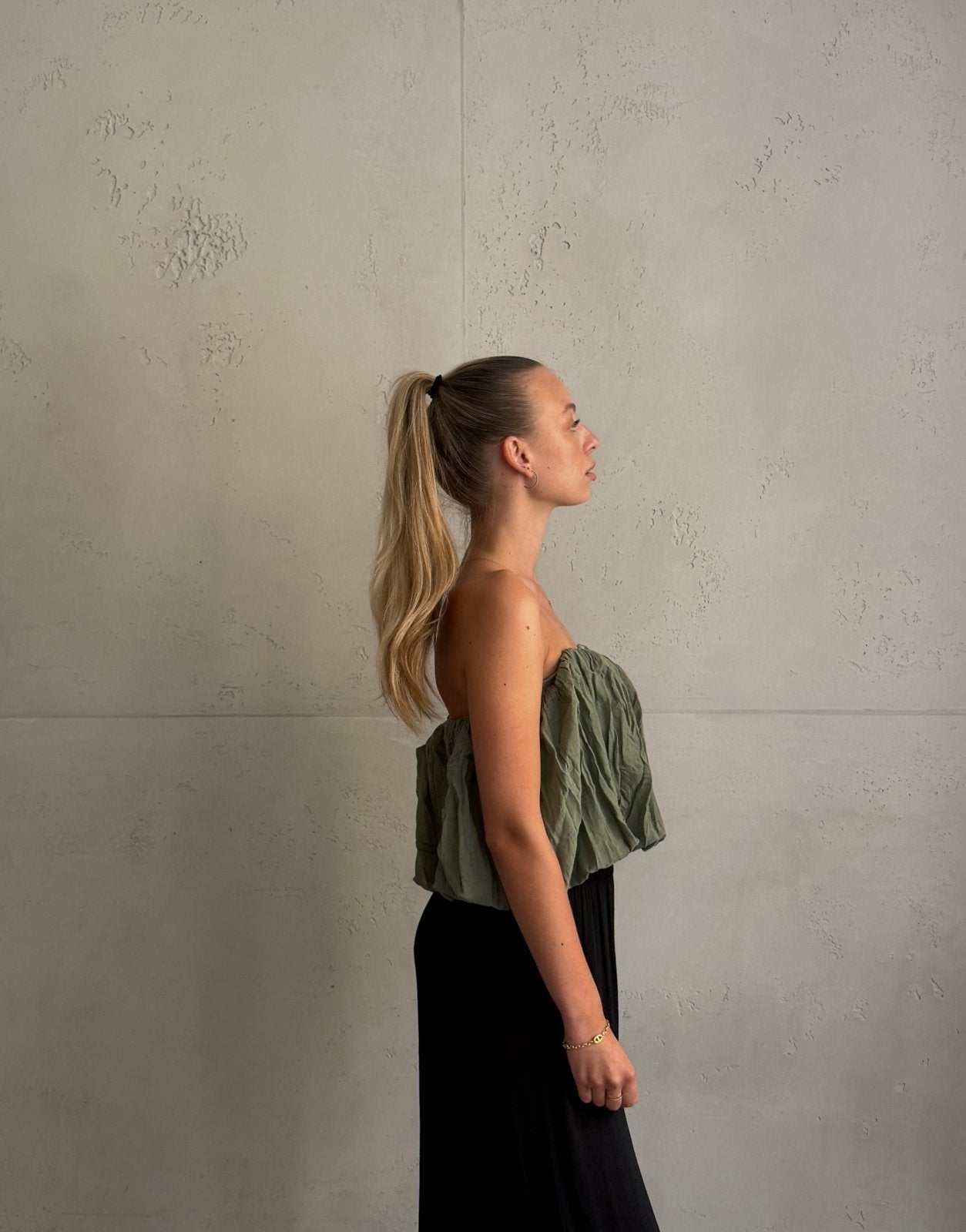 Top bandeau sin tirantes con elástico ancho